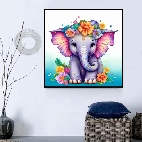 Elephant Diy Paint By Numbers Kits UK For Adult Kids MJ1294