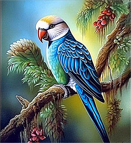 Parrot Paint By Numbers Kits UK MJ2307
