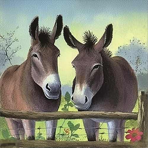 Donkey Paint By Numbers Kits UK MJ2003