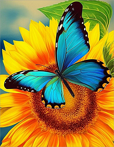 Butterfly Diy Paint By Numbers Kits UK For Adult Kids MJ1542