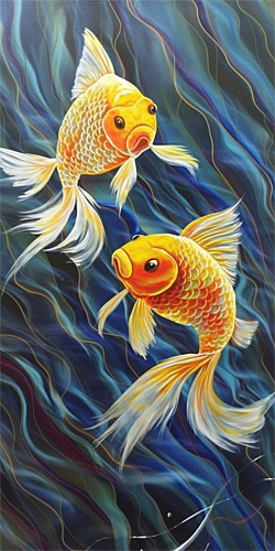 Fish Diy Paint By Numbers Kits UK For Adult Kids MJ8114