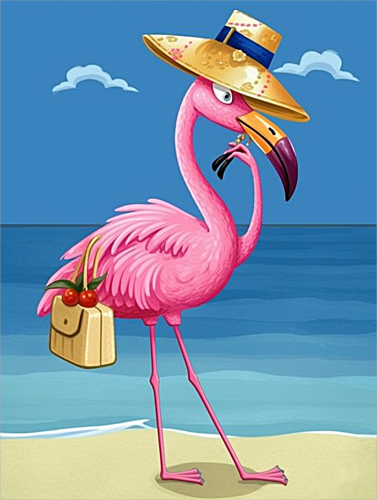 Flamingo Paint By Numbers Kits UK MJ9655