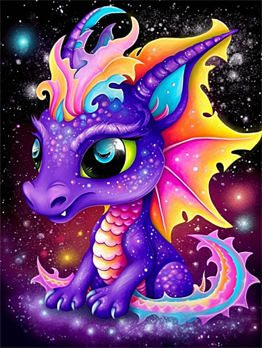 Dragon Paint By Numbers Kits UK MJ2143