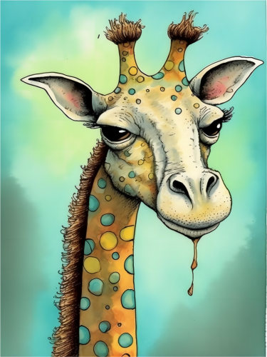 Giraffe Paint By Numbers Kits UK MJ2234