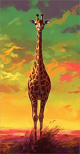 Giraffe Diy Paint By Numbers Kits UK For Adult Kids MJ2226