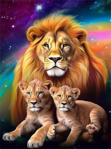 Lion Paint By Numbers Kits UK MJ9247