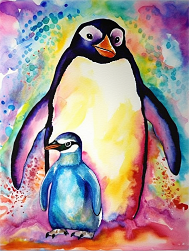 Penguin Paint By Numbers Kits UK MJ1891