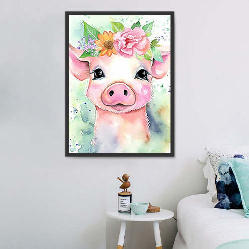 Pig Paint By Numbers Kits UK MJ8193
