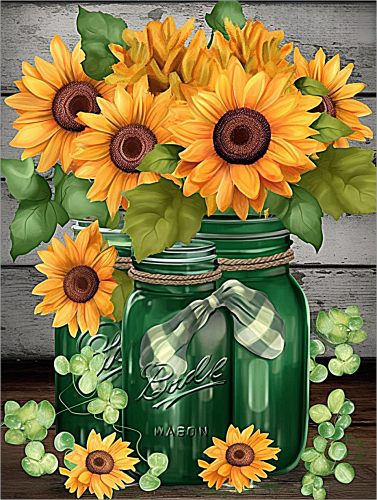 Sunflower Paint By Numbers Kits UK MJ2750