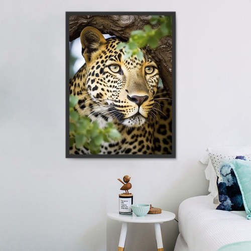 Leopard Paint By Numbers Kits UK MJ9438