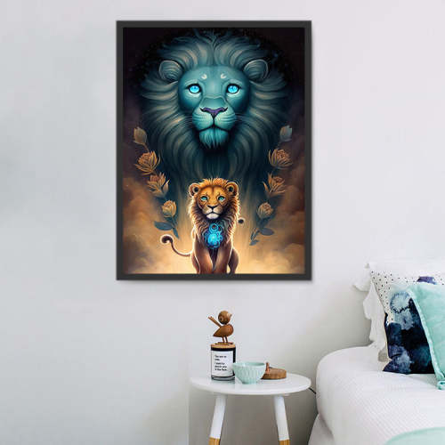 Lion Paint By Numbers Kits UK MJ9231