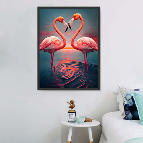 Flamingo Paint By Numbers Kits UK MJ9663