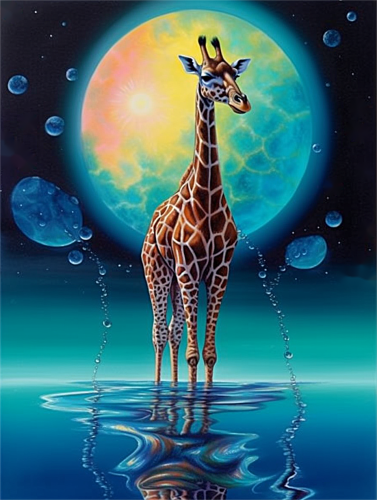 Giraffe Paint By Numbers Kits UK MJ2245