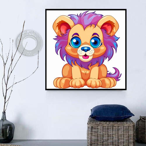 Lion Diy Paint By Numbers Kits UK For Adult Kids MJ9173