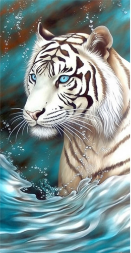Tiger Diy Paint By Numbers Kits UK For Adult Kids MJ1221