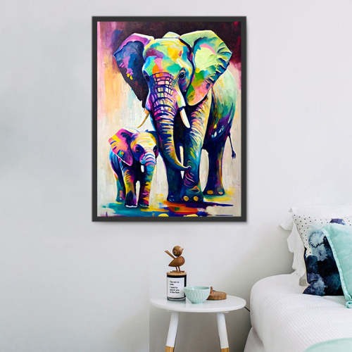 Elephant Paint By Numbers Kits UK MJ1332
