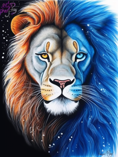 Lion Paint By Numbers Kits UK MJ9241