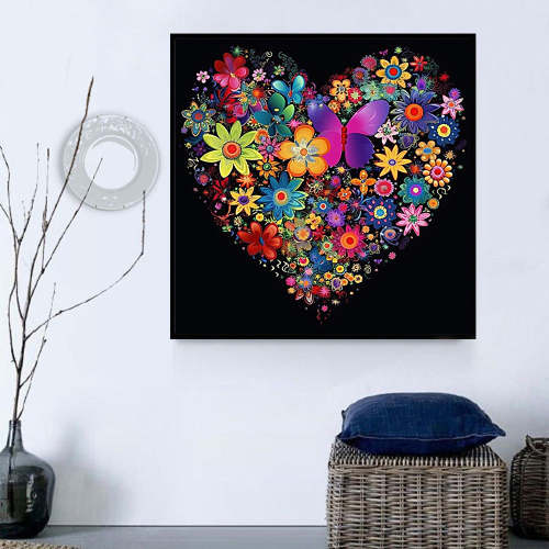 Heart Diy Paint By Numbers Kits UK For Adult Kids MJ9993