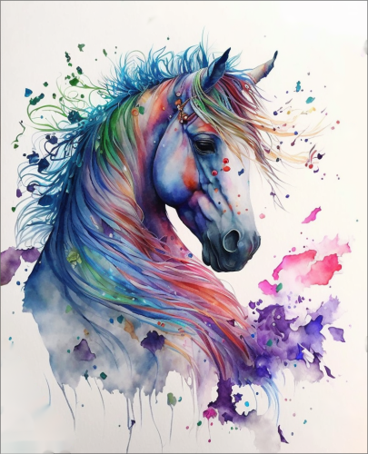 Horse Paint By Numbers Kits UK MJ9387