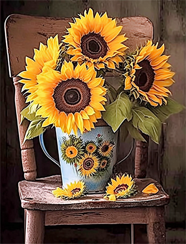 Sunflower Paint By Numbers Kits UK MJ2749