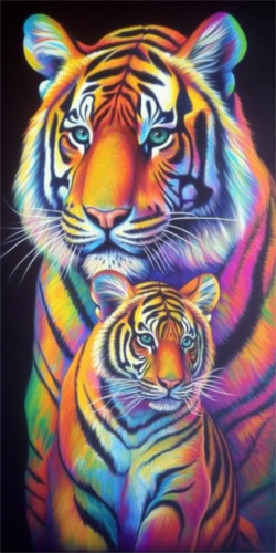 Tiger Diy Paint By Numbers Kits UK For Adult Kids MJ1210