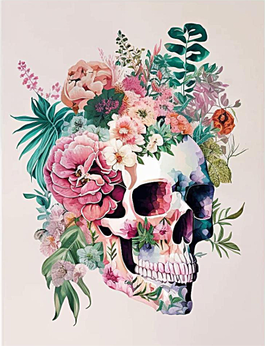 Skull Paint By Numbers Kits UK MJ2050