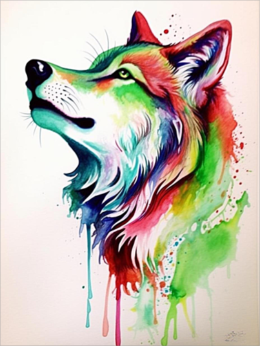 Wolf Diy Paint By Numbers Kits UK For Adult Kids MJ1461
