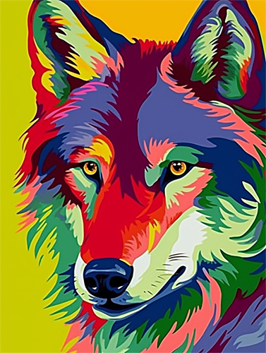 Wolf Diy Paint By Numbers Kits UK For Adult Kids MJ2828