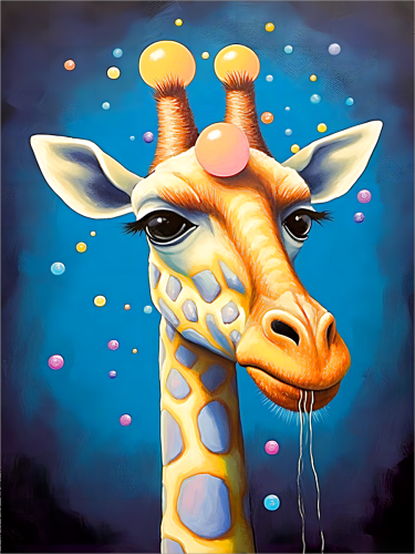 Giraffe Paint By Numbers Kits UK MJ2250