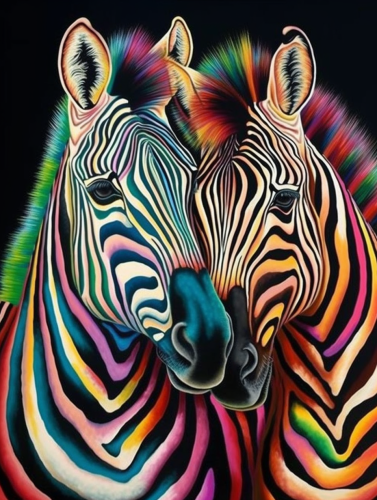 Zebra Diy Paint By Numbers Kits UK For Adult Kids MJ9485