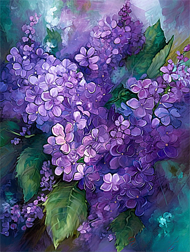 Flower Paint By Numbers Kits UK MJ2599