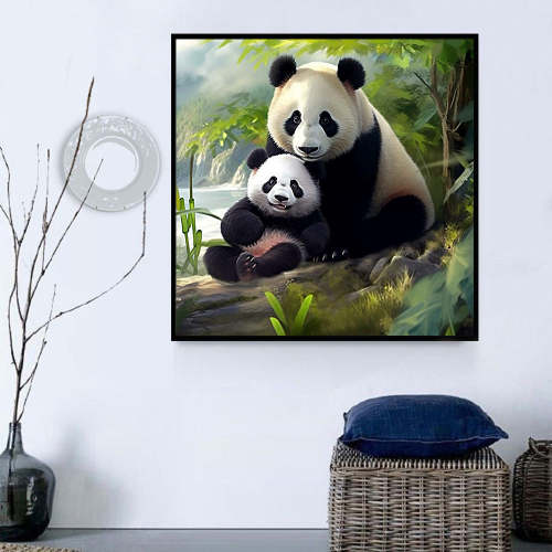 Panda Diy Paint By Numbers Kits UK For Adult Kids MJ8061