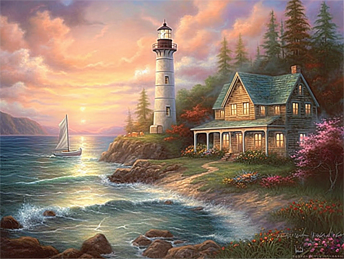 Lighthouse Paint By Numbers Kits UK MJ8439
