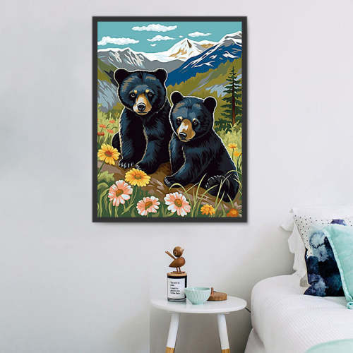 Bear Paint By Numbers Kits UK MJ2206