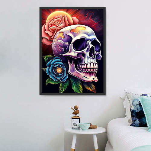 Skull Paint By Numbers Kits UK MJ2060