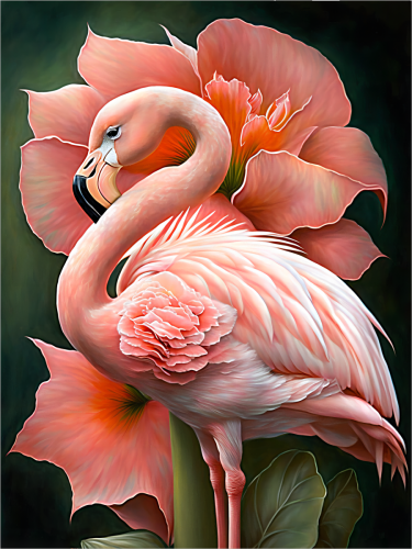 Flamingo Paint By Numbers Kits UK MJ9643