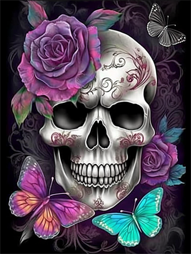 Skull Paint By Numbers Kits UK MJ2083