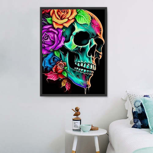 Skull Paint By Numbers Kits UK MJ2062