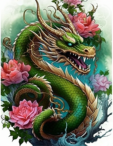 Dragon Paint By Numbers Kits UK MJ2123