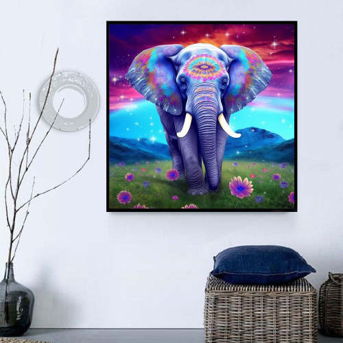 Elephant Diy Paint By Numbers Kits UK For Adult Kids MJ1298