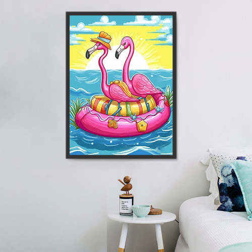 Flamingo Paint By Numbers Kits UK MJ9633