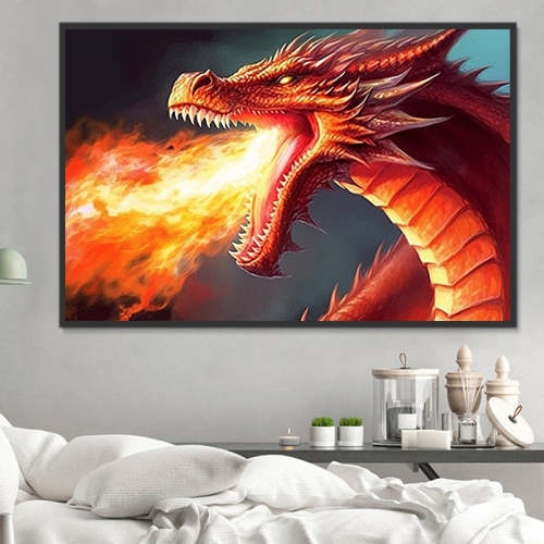 Dragon Paint By Numbers Kits UK MJ2154