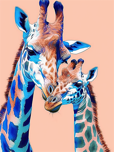 Giraffe Paint By Numbers Kits UK MJ2233