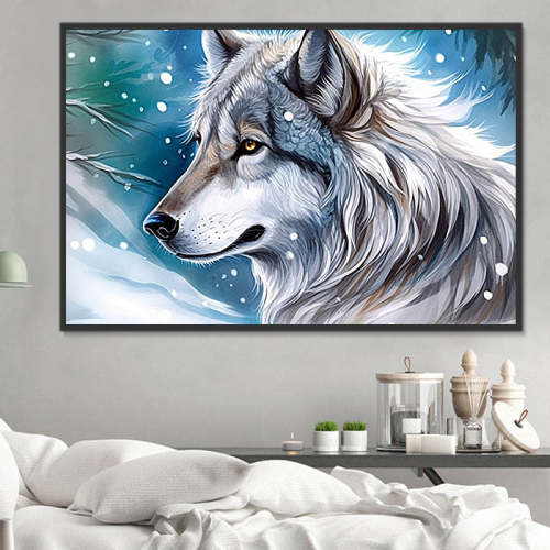 Wolf Paint By Numbers Kits UK MJ1491