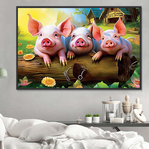 Pig Paint By Numbers Kits UK MJ8201