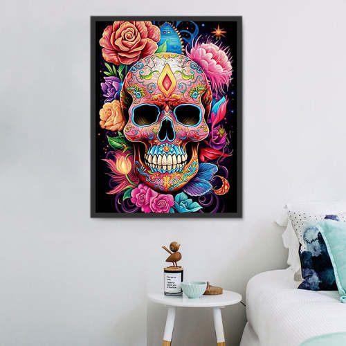 Skull Paint By Numbers Kits UK MJ2082