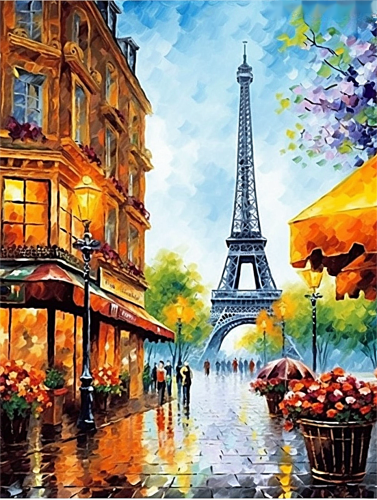 Eiffel Tower Paint By Numbers Kits UK MJ8354