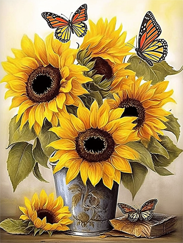 Sunflower Paint By Numbers Kits UK MJ2752