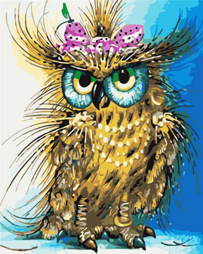 Owl Diy Paint By Numbers Kits UK For Adult Kids WH1321