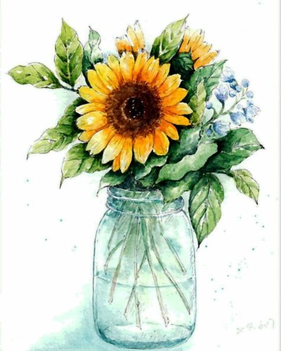 Sunflower Diy Paint By Numbers Kits UK For Adult Kids GX04829